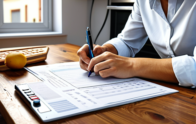 부채 상환 우선순위 설정을 위한 재무 분석 사례 - Financial Assessment**
"A person sitting at a wooden table in a brightly lit Italian kitchen, revie...